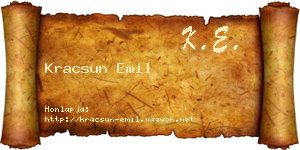 Kracsun Emil névjegykártya